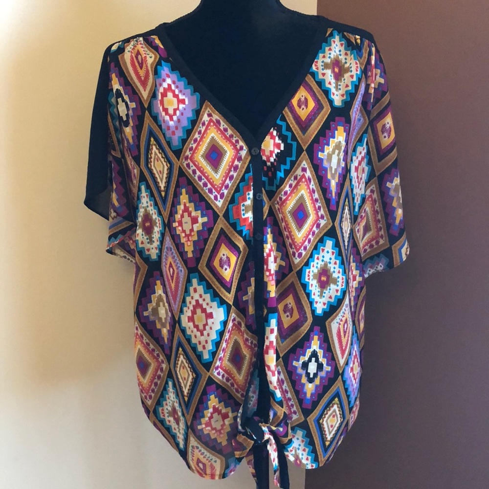 Lg Nicole Miller summer blouse
